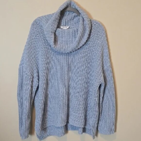 Haven Well Within Light Blue Cowl Neck Cable Knit Sweater Size XL - Picture 1 of 4